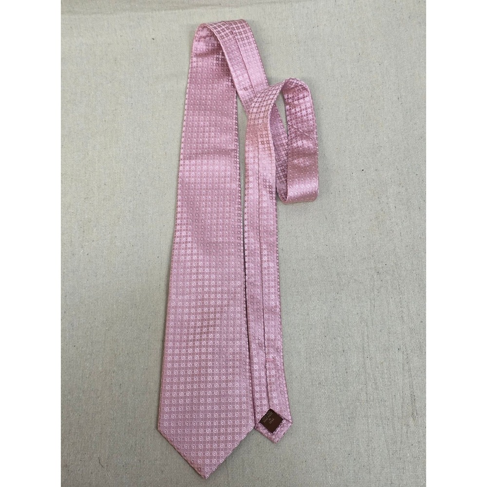 Tasso Elba Mens Pink Geometric Silk‎ Necktie Hand Made Classic Formal Tie